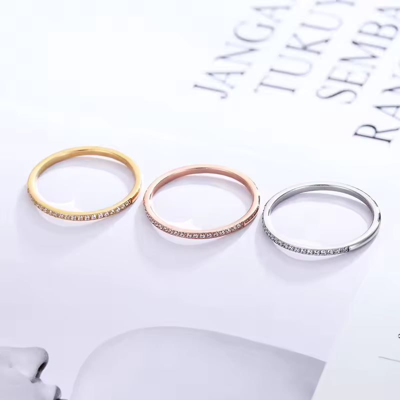 Minimalist Rose Gold Stone Ring