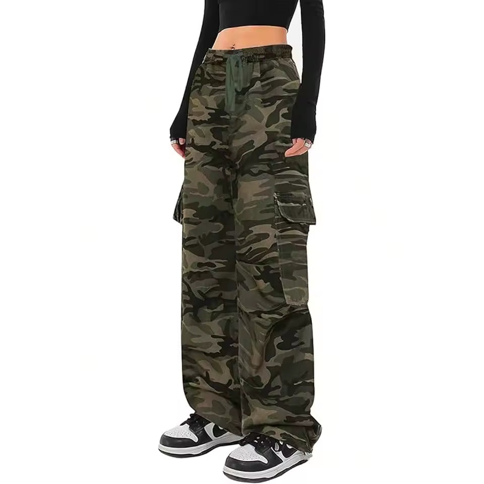 Camouflage Cargo Pants with Pockets