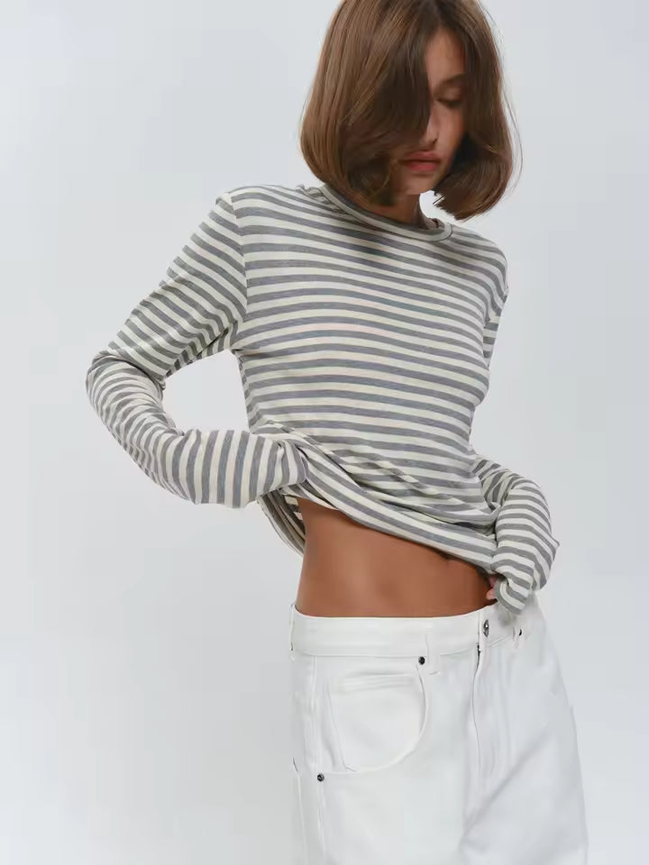 Women’s Striped Long Sleeve Top