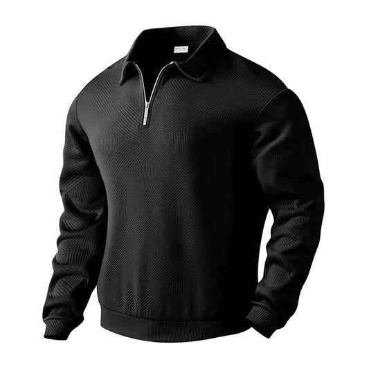 Men’s Textured Half-Zip Sweater