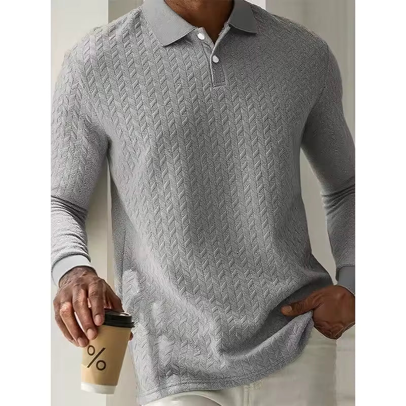 Minimalist Long Sleeve Polo Top