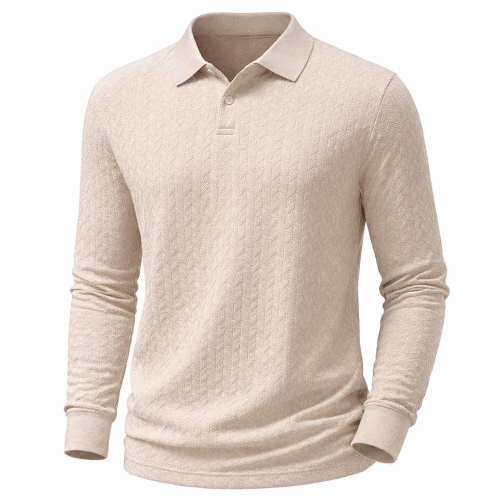 Minimalist Long Sleeve Polo Top