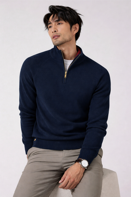 MODERN SLIM QUARTER-ZIP SWEATER